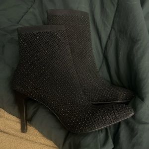 Bedazzled heeled booties